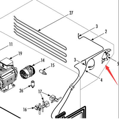 Motor do amortecedor de degelo original Thermo King T-880Pro, modelo 442823
