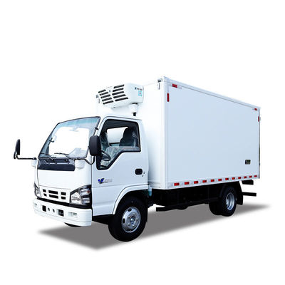 Caminhão Refrigerado QINGLING ISUZU KV100 100P para Transporte de Alimentos, Carne e Peixe NKR Freezer 5 Toneladas THERMO KING RV380 Refrigeração