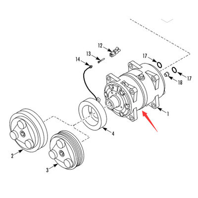 Modelo de conjunto do compressor original 1021118IRM para o Thermo King RV200