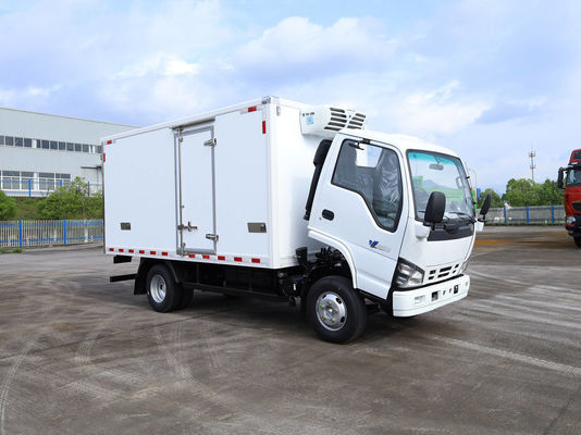 Caminhão Refrigerado QINGLING ISUZU KV100 100P para Transporte de Alimentos, Carne e Peixe NKR Freezer 5 Toneladas THERMO KING RV380 Refrigeração