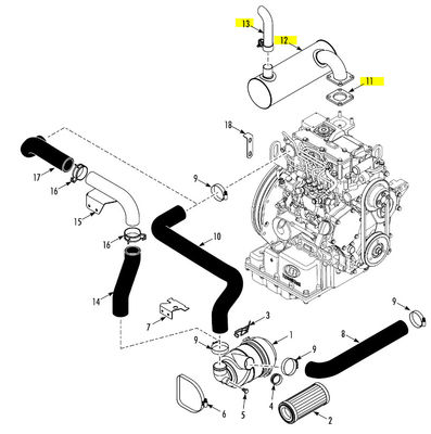 Muffler 130983 3E71351G01 3E71352G01 para unidade de refrigeração SP THERMO KING Venda 130983TKA 116173
