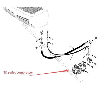 Compressor original THERMO KING TK15 TK16 TK21 TK31 sem óleo disponível para envio aéreo para a unidade de refrigeração de transporte
