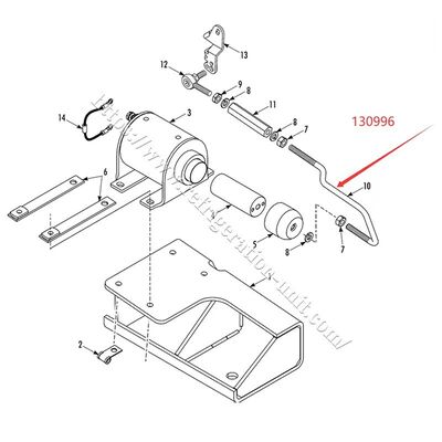 130996 Unidade de refrigeração THERMOKING SP Haste de tração - solenóide de combustível, peças de reposição T-M/T-R