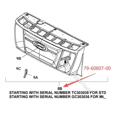 79-60807-00 Porta-aviões S550 S750 S850 Capa da pele da frente peças de reposição originais