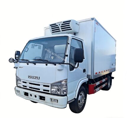 Chassi de caminhão da marca Isuzu 100p Japão com caixa refrigerada de 4,1 metros de comprimento com unidades de refrigeração THERMO KING RV380V 4X2 Mini 3tons 2 Ton Freezer Refrigerated Truck