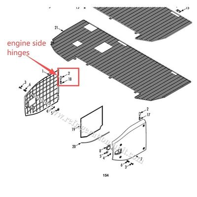 Motor lado dobradiças porta lateral direita um conjunto série T THERMO KING unidade de refrigeração T-600 800 1000 680Pro 880Pro T-1080Pro